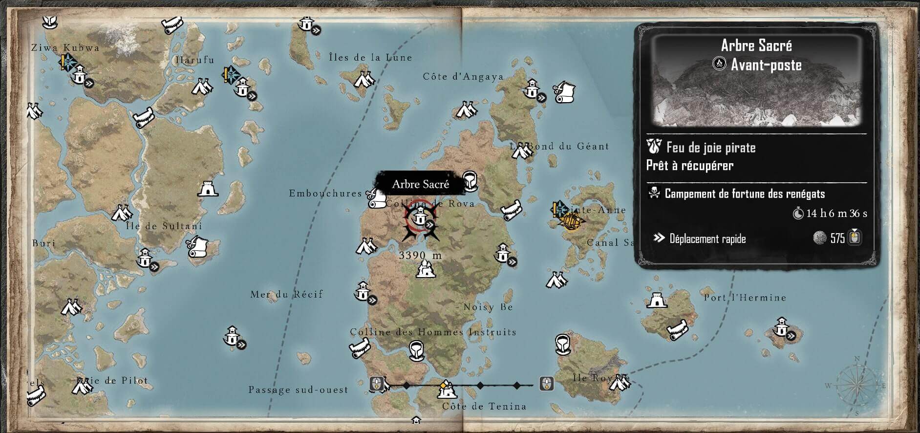 treasure map location