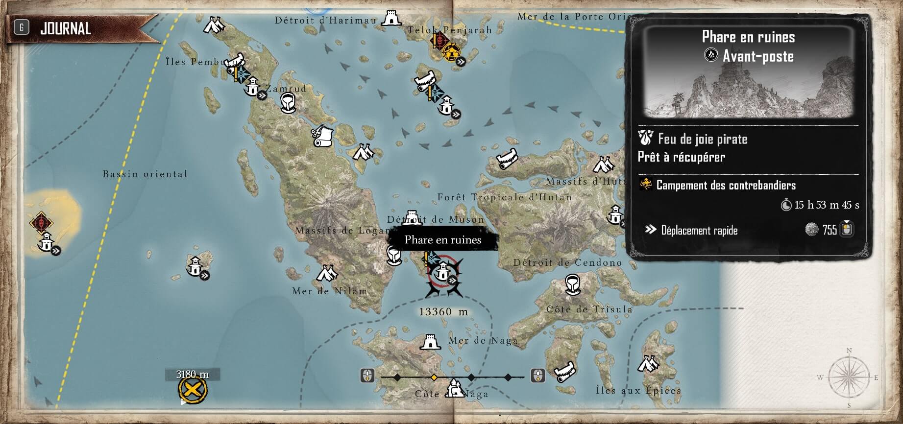 treasure map location